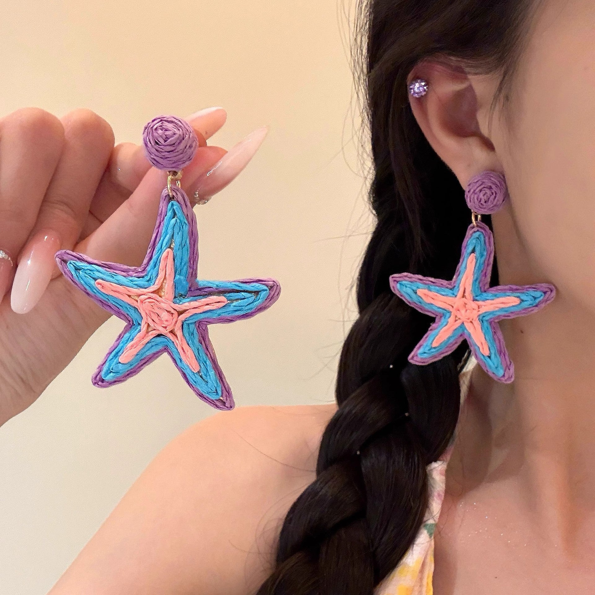 Wholesale Star Exaggerated Personality Starfish Earrings