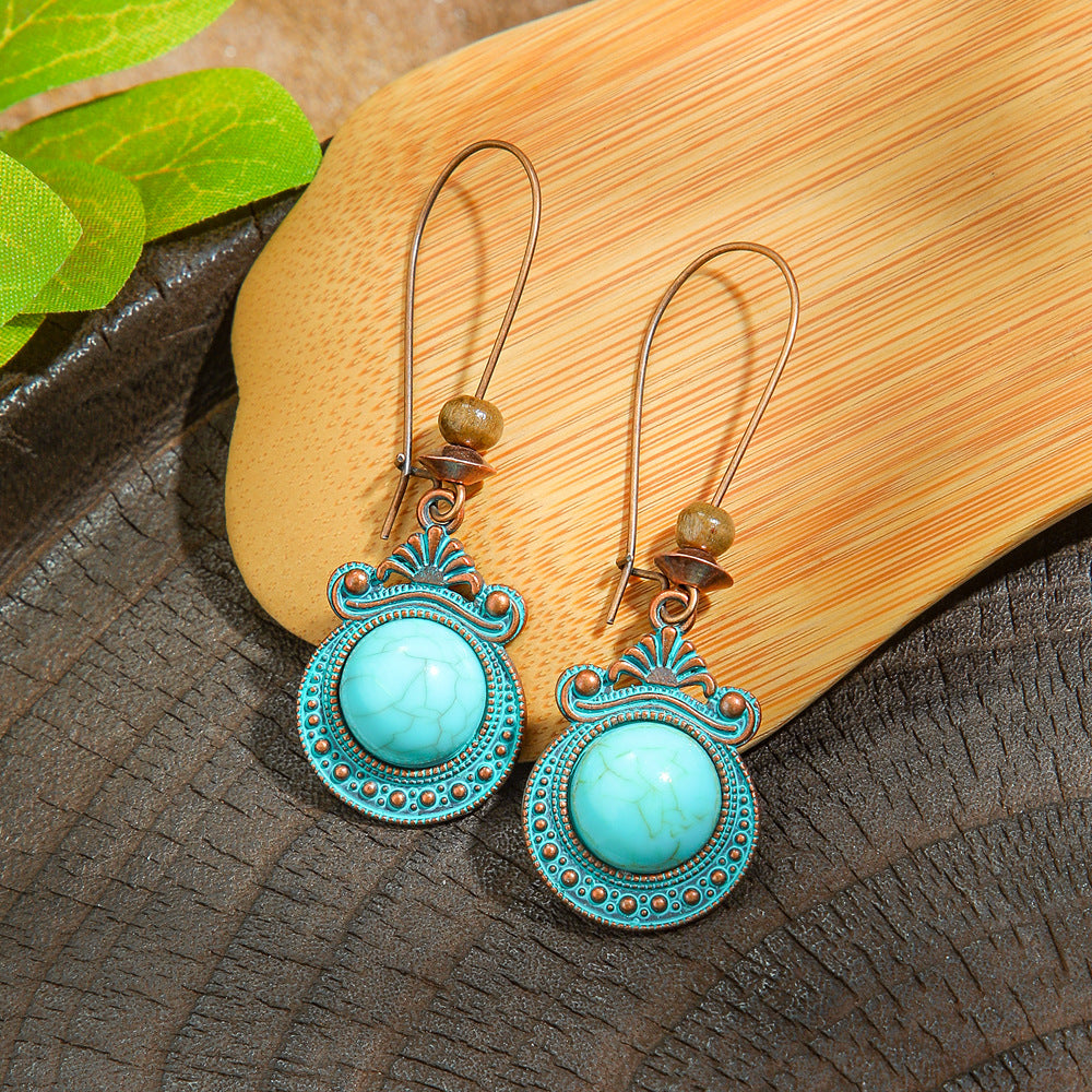 Wholesale Ethnic Geometric Retro Earrings Fashion Jewelry Accessory Boutique Gift