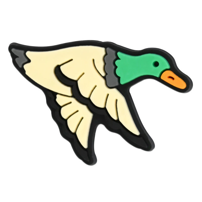 Wholesale Random 100pcs Creative  hunting series   PVC Soft Rubber Shoe Buckle Decoration