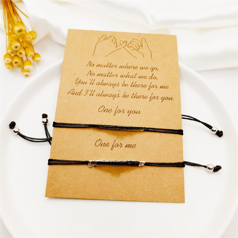 Wholesale  Alloy Sunflower  Woven Card Bracelet