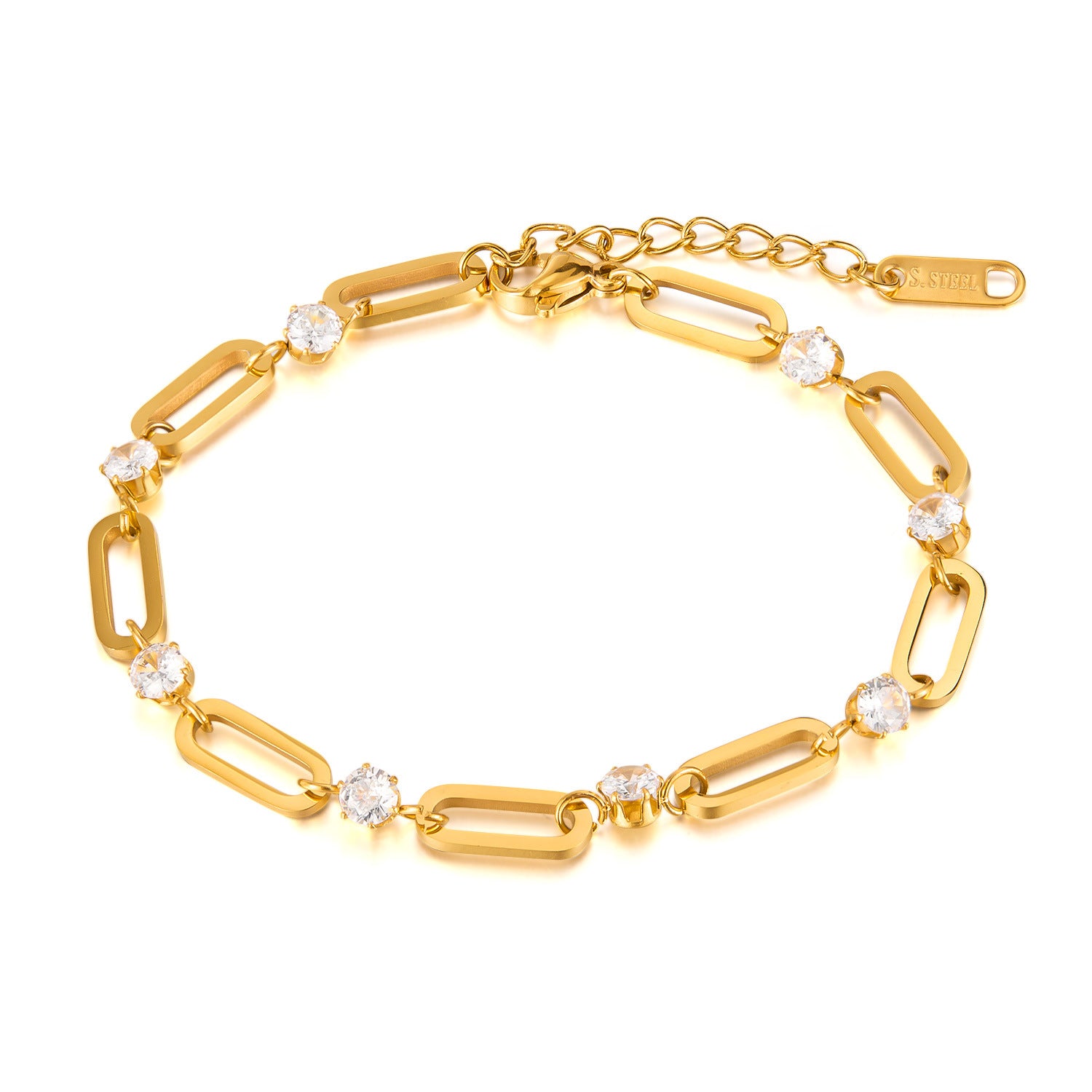 Wholesale Geometric Stainless Steel Bracelet for Women Fashion Accessory Boutique Resale