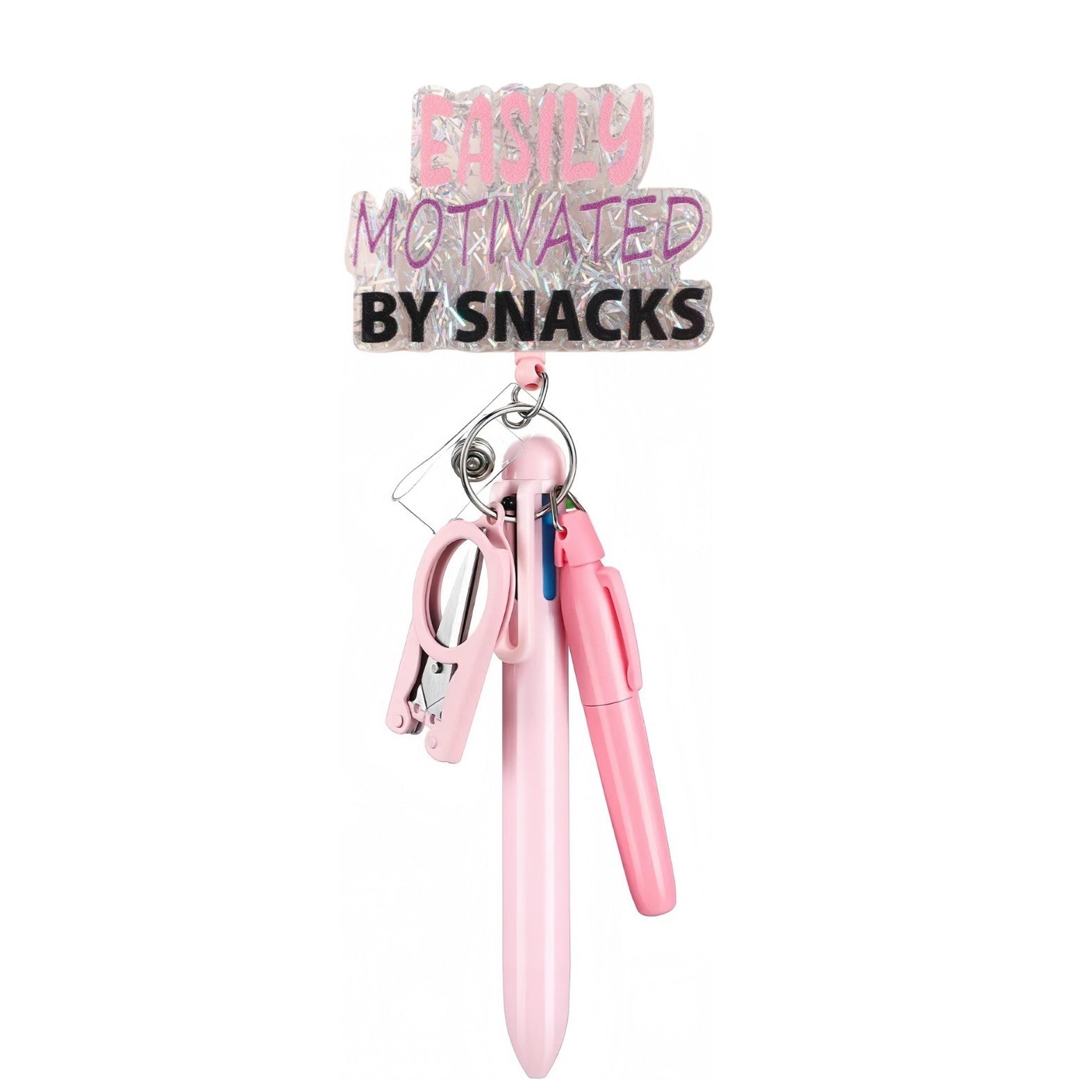 Wholesale Macaron Nurse Pen Set Series Acrylic Retractable Rotating Badge Keychain