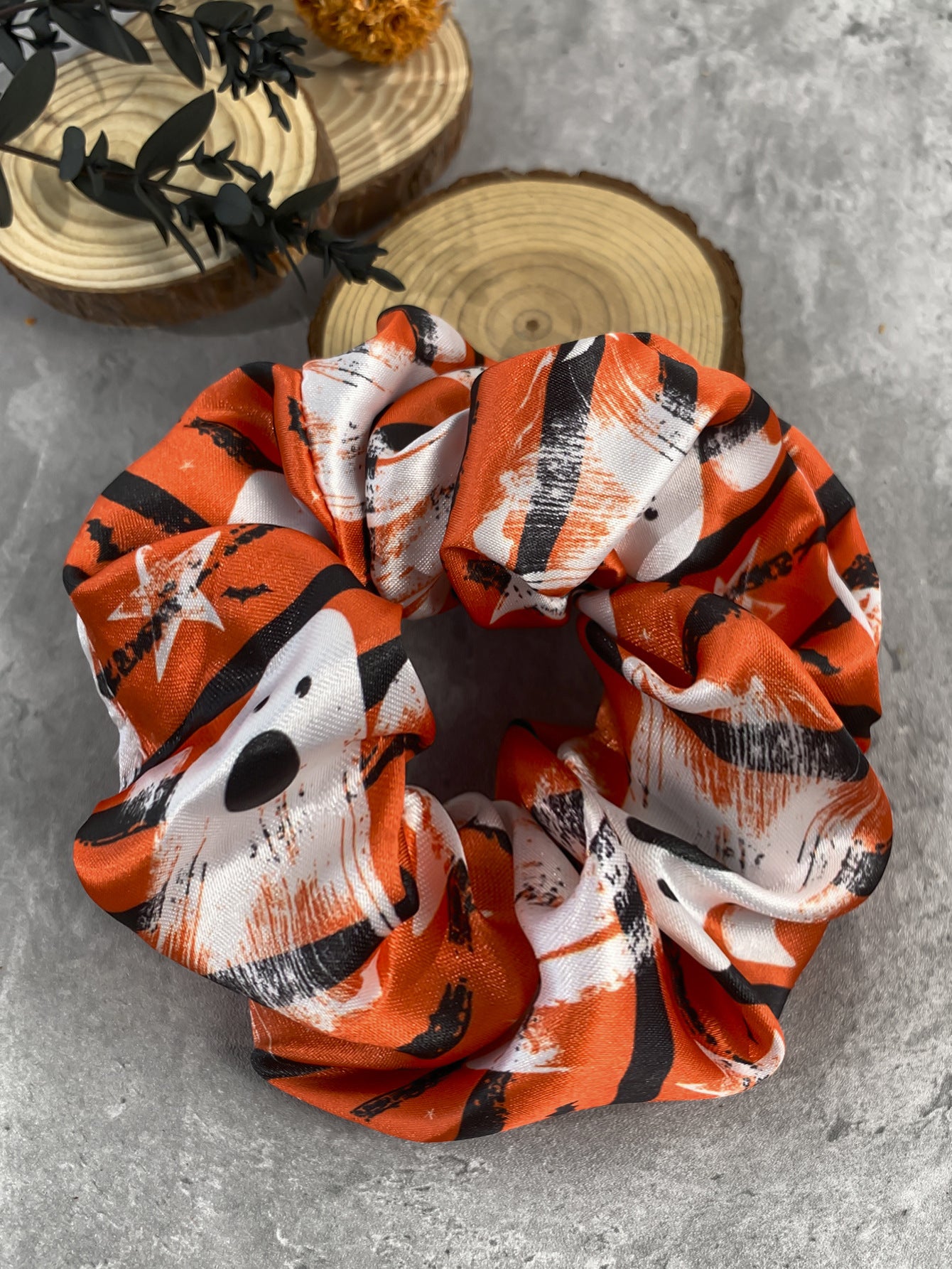 Wholesale Halloween Pumpkin Ghost Bat Large Intestine Hair Scrunchies ACC-HS-Mulin006