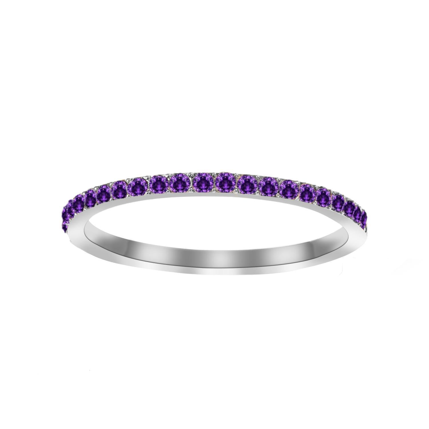 Wholesale Stainless Steel Ring with Colorful Birthstone-Colored Diamond Accents