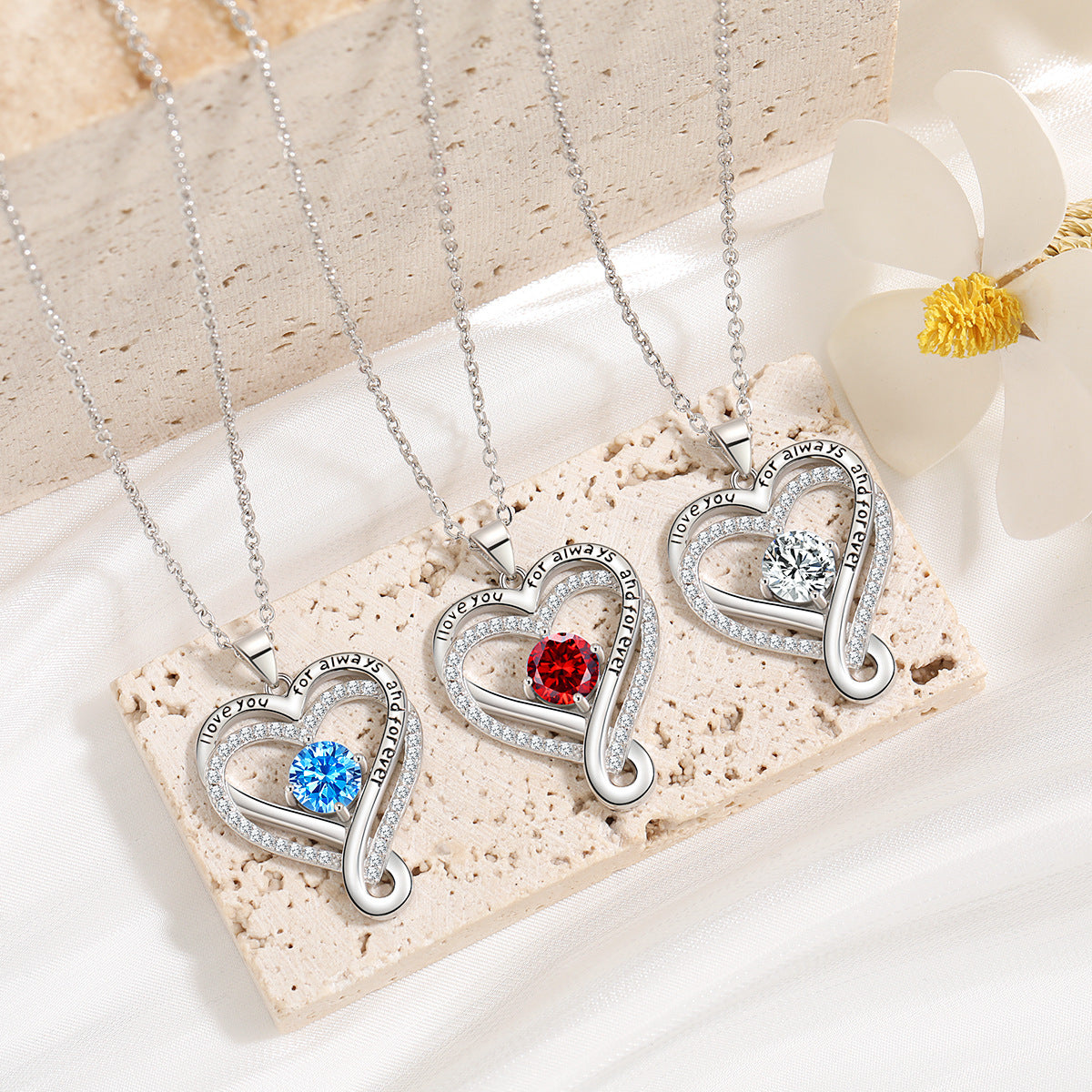Wholesale Double Layer  Twelve Stars Stone Series Love Necklace