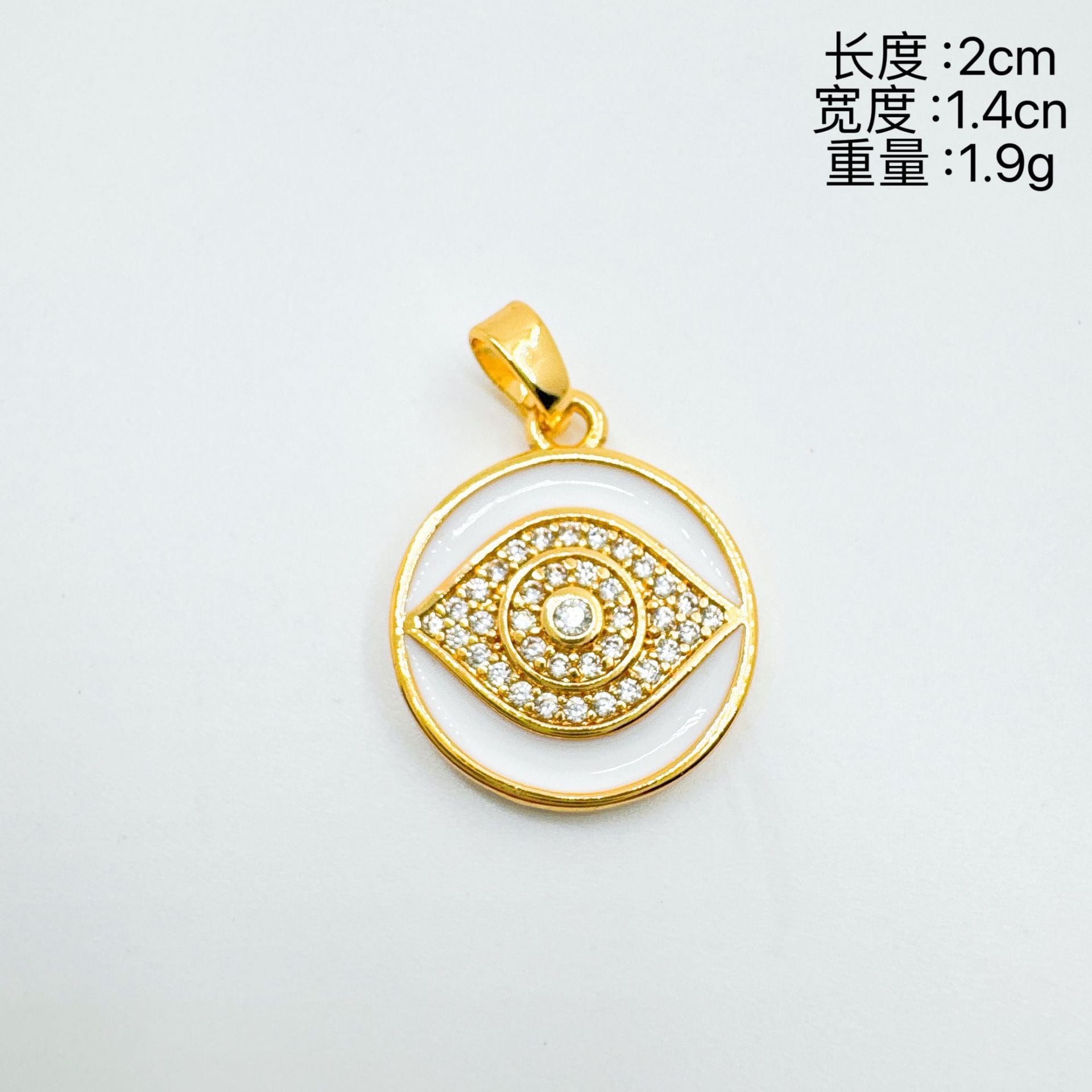 Wholesale Evil Eye Pendant Necklace Gold Plated Zircon Sweet-Cool Style Fashion Accessory