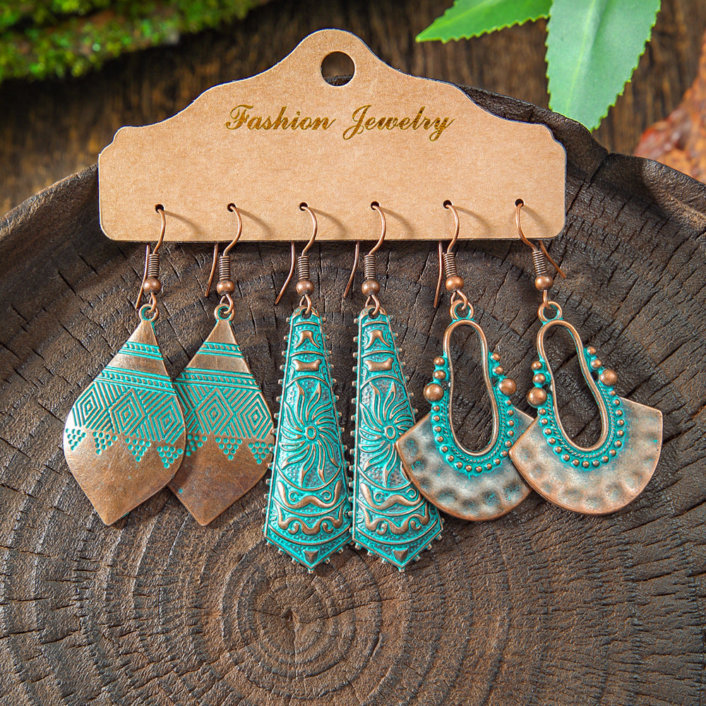Wholesale Bohemian Big Circle Leaf Long Tassel Earrings Alloy - Stylish Jewelry Accessory