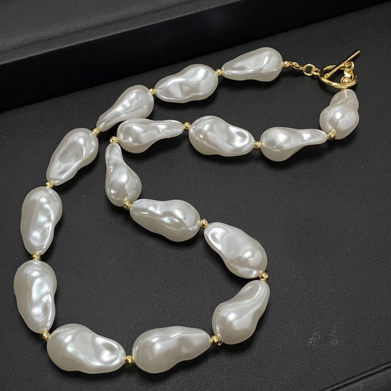 Wholesale  retro irregular baroque pearl necklace