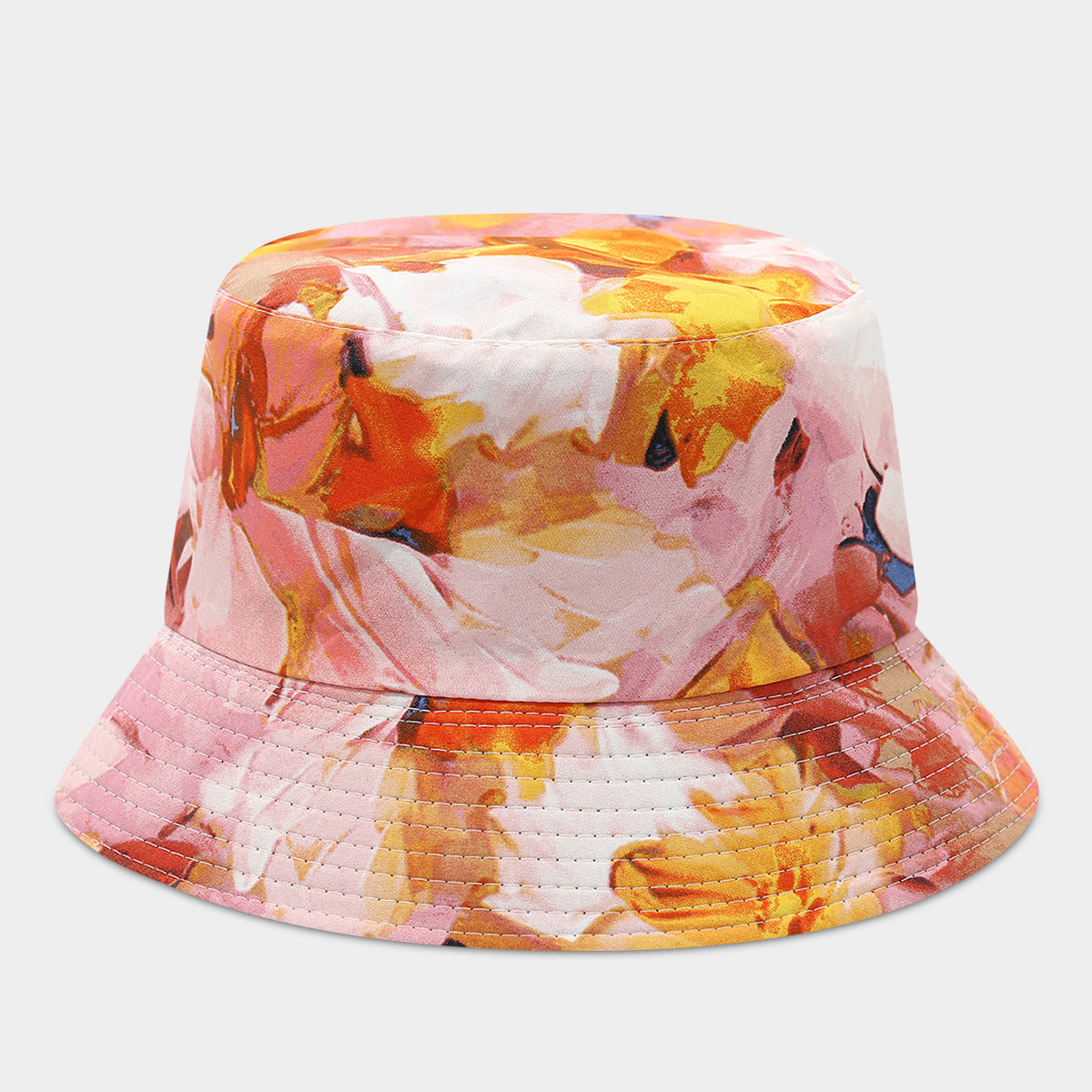 Wholesale Double-Sided Fisherman Hat  Flower Pattern Basin Hat
