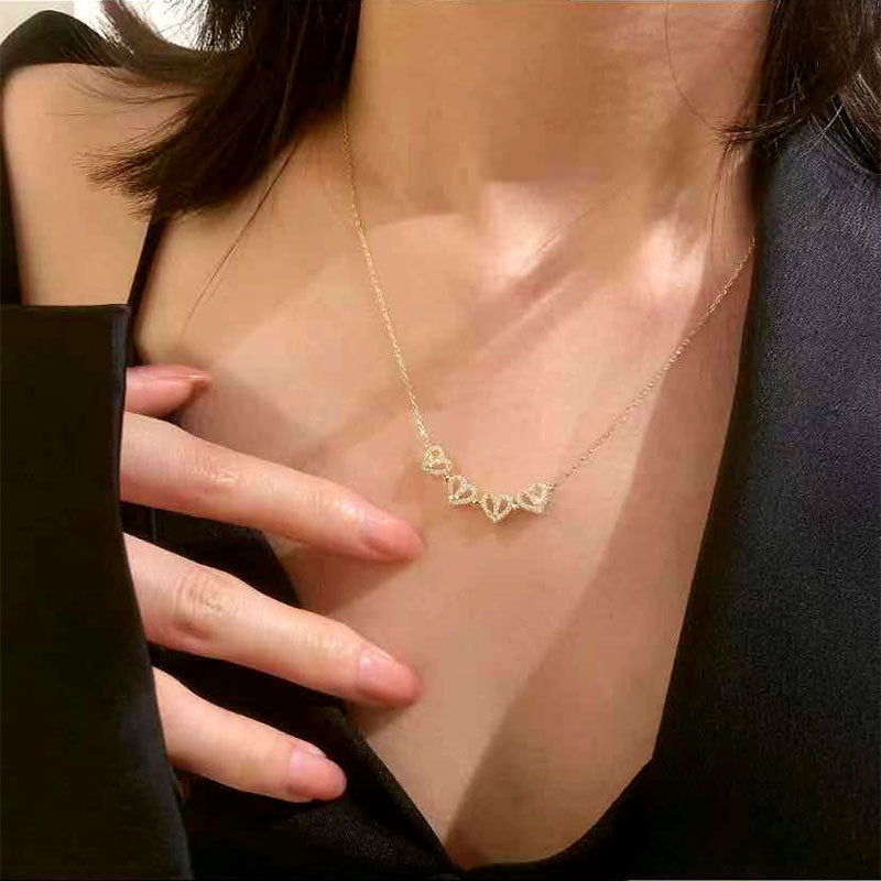 Wholesale Four-leaf Clover Love Titanium Steel Necklace