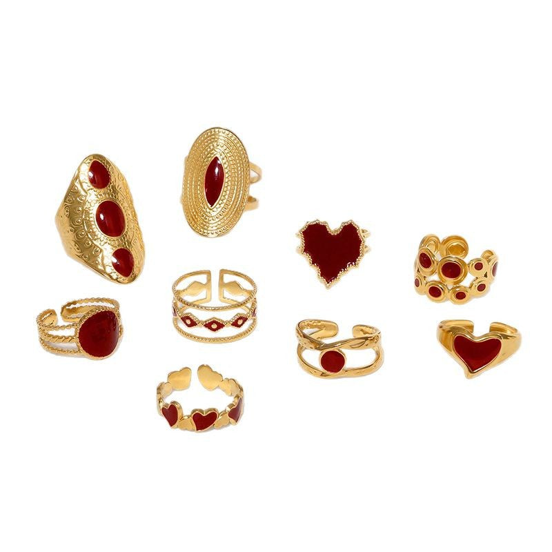 Wholesale Stainless steel vintage open ring,  adjustable.