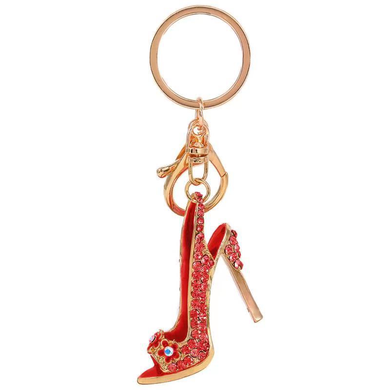 Wholesale High Heels Rhinestone Alloy Keychain ACC-KC-YuanFei006