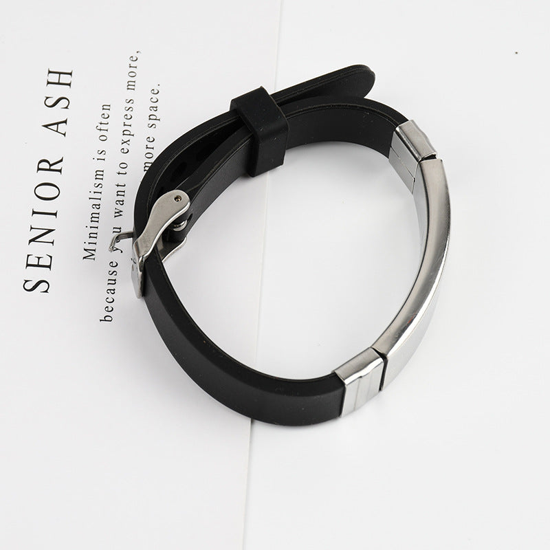 Wholesale Stainless Steel Silicone Bracelet