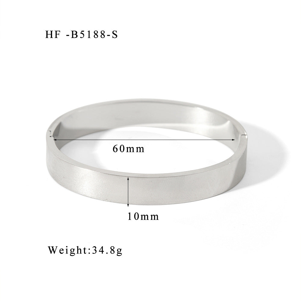 Wholesale Classic Stainless Steel Gold Plated Ladies Bracelet 18K Mirror Polished Jewelry Accessory