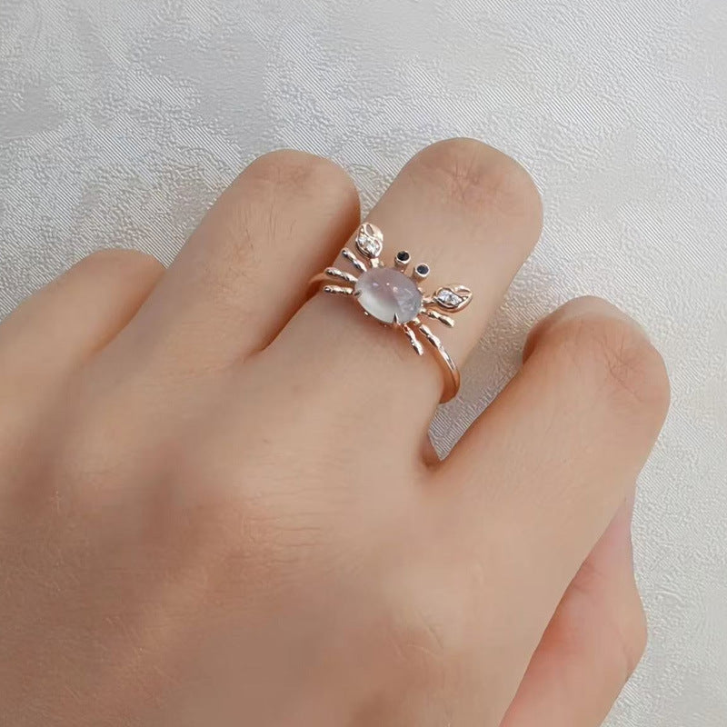 Wholesale Pastoral Crab Ring Zinc Alloy Jewelry Accessory for Boutique Resale