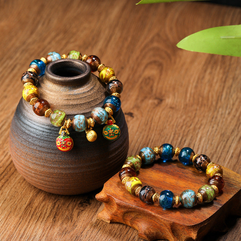 Wholesale gold sand glass bracelet