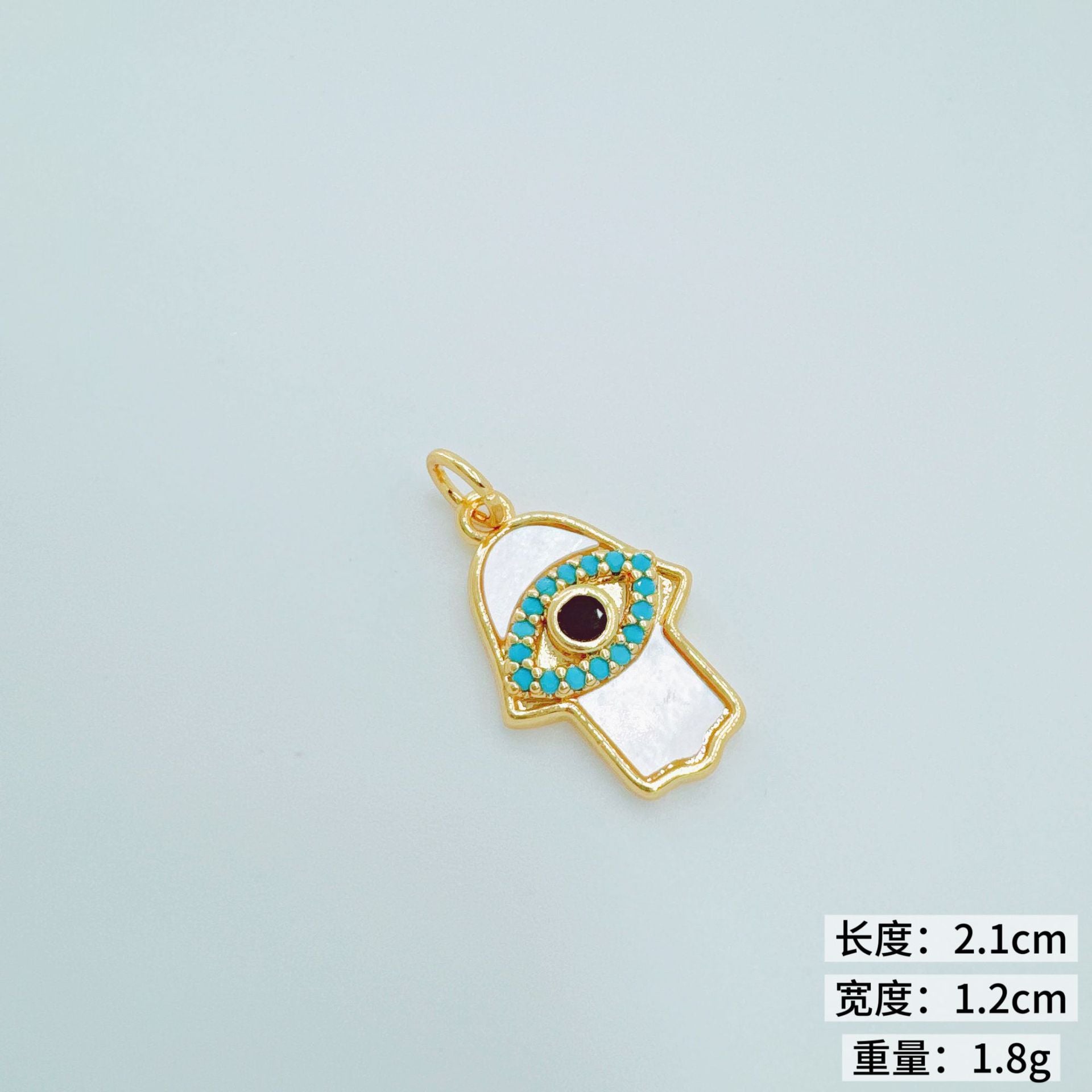 Wholesale Gold-Plated Copper Micro-Inlaid Mother-of-Pearl Pendant Necklace - Trendy Fashion Accessory for Boutique Resale