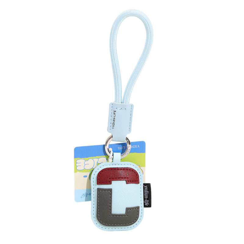 Wholesale Trendy 26 Letter PU Leather Keychain Pendant Graduation Gift Car Key Accessory