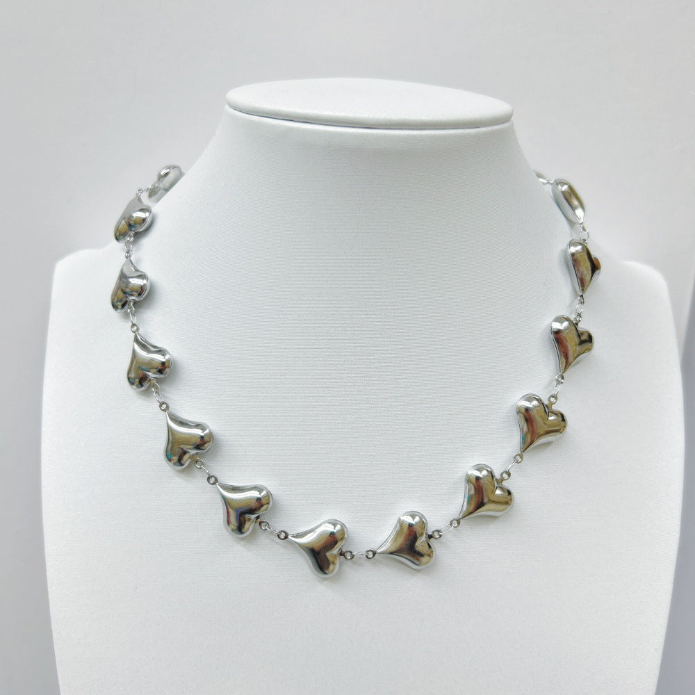 Wholesale  three-dimensional hollow stars love cross snowflake four-leaf clover necklace bracelet