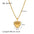 Wholesale titanium steel gold plated 18k book album love pendant zircon necklace