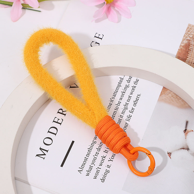 Wholesale hand-woven plush rope Keychains