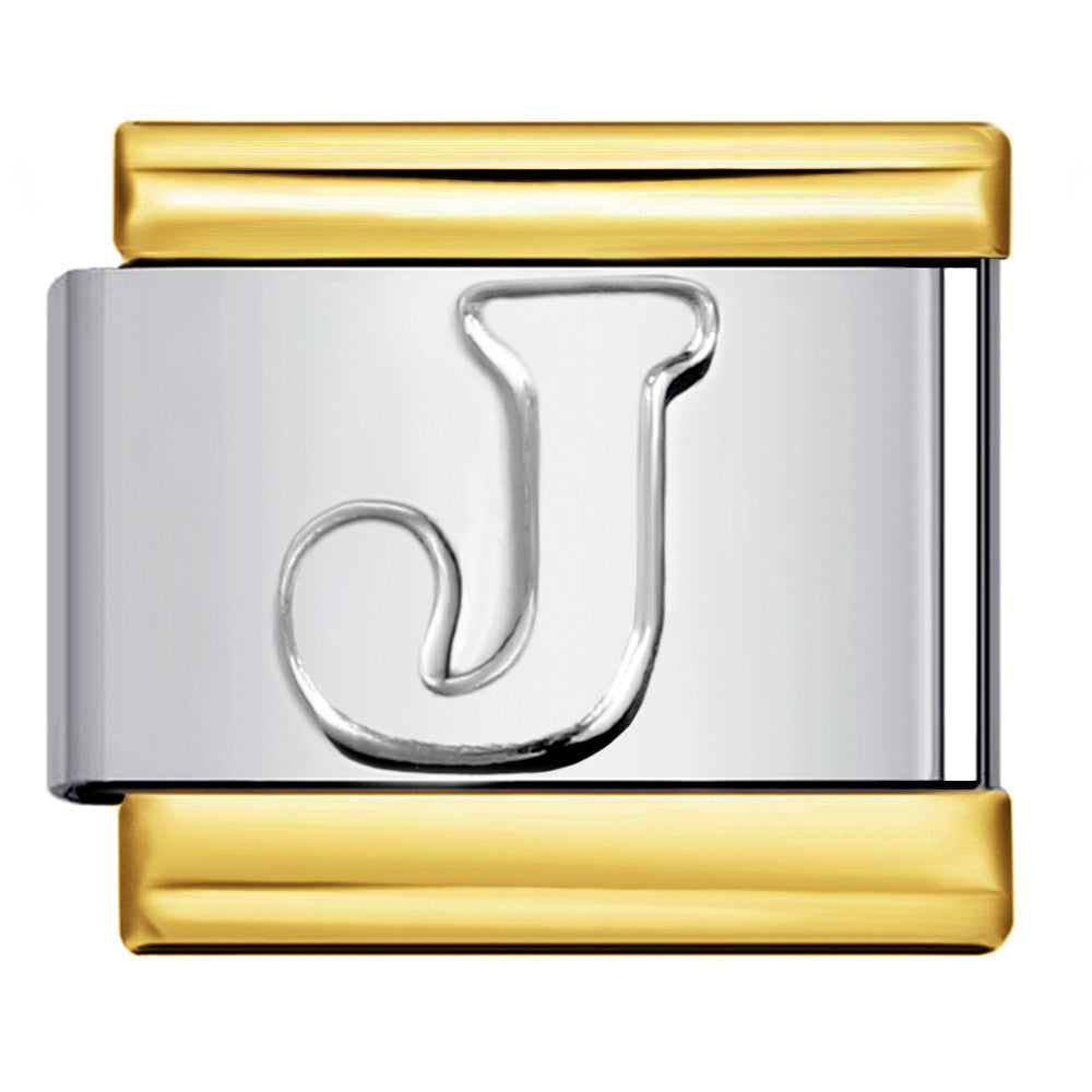 Wholesale Italian Charm Bracelet 9mm DIY letter Creative Stainless Steel Composable Bracelet