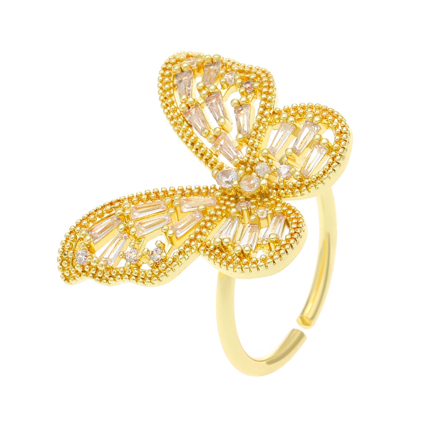 Wholesale Heart Shaped Rhinestone Adjustable Open Ring Chic Women S Fashion Jewelry Accessory For Party Gift