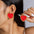 Wholesale  red heart love  Valentine's Day earrings