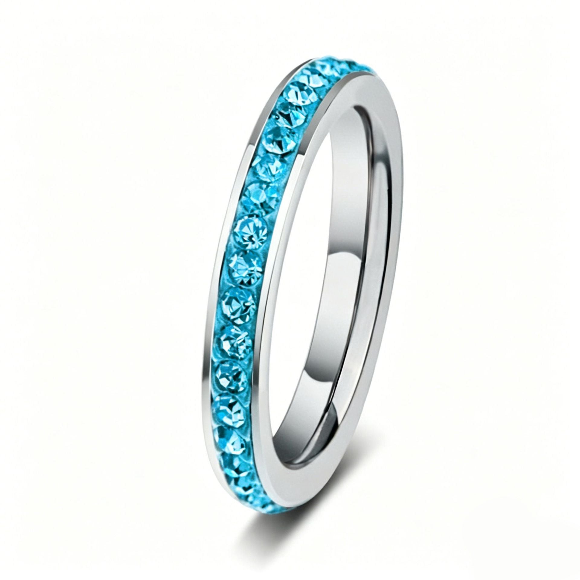 Wholesale Stainless Steel Colorful Inlay Rings Ins Style Couple Fashion Accessory