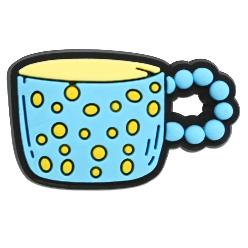 Wholesale Random 100pcs Cartoon Tableware Cups PVC Soft Rubber Shoe Buckle Decoration ACC-SC-RYY060