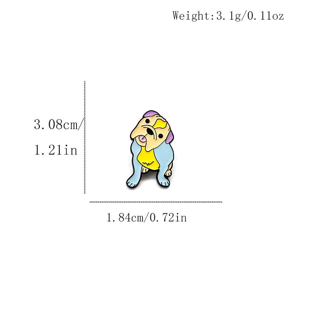 Wholesale 10pcs Cartoon Cute Japanese Dog Badge Bulldog Brooch