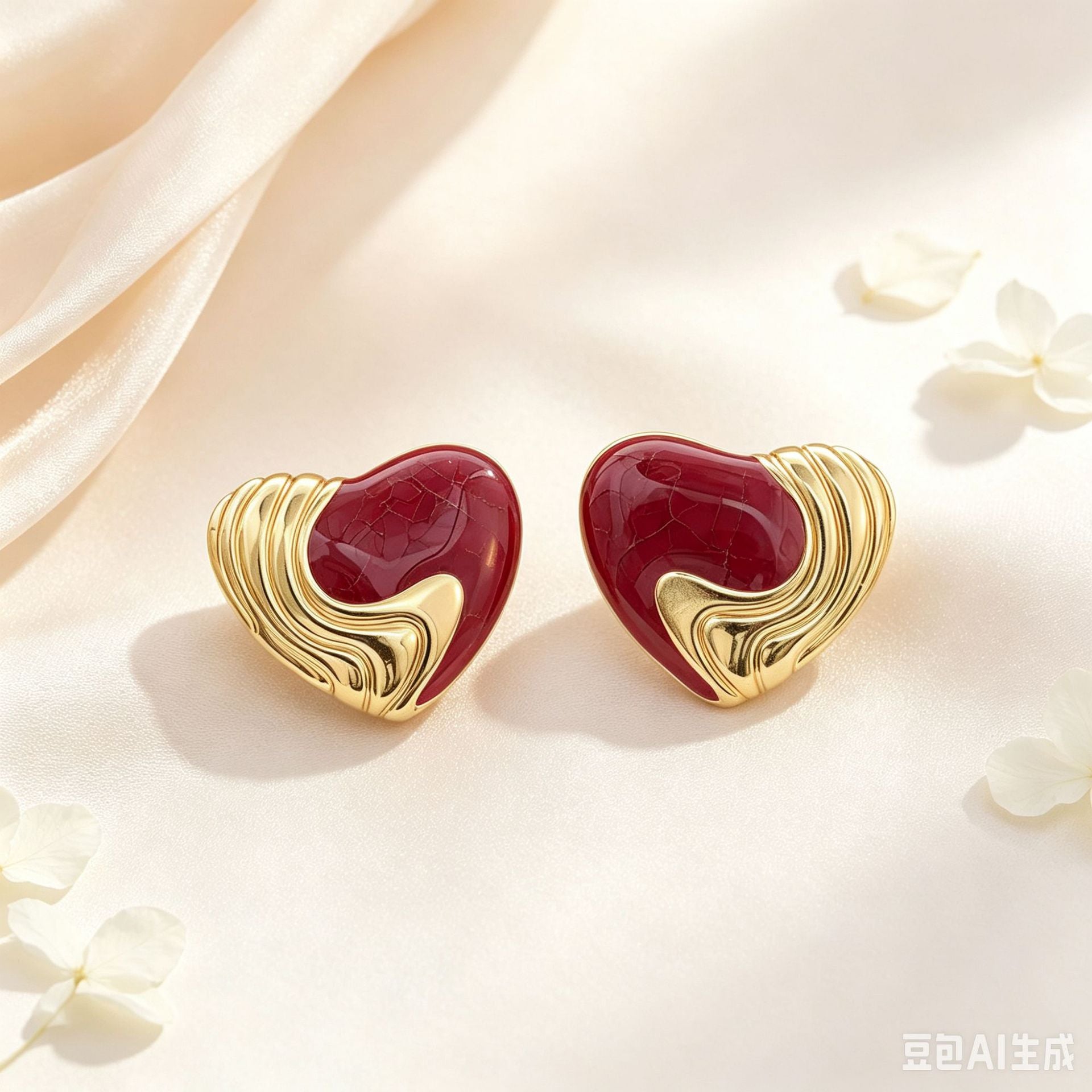 Wholesale Electroplated Stainless Steel Heart Enamel Drop Earrings Women' s Stylish European Fashion Jewelry Gift Boutique Resale