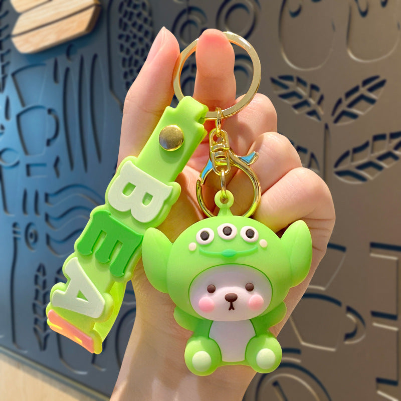 Wholesale Cartoon Cute Silicone Keychains ACCVIP-KC-HongLei001