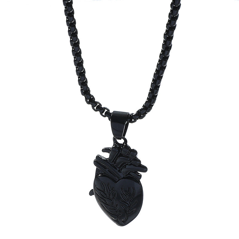 Wholesale  Creative Heart  Pendant Gold and Silver Necklace