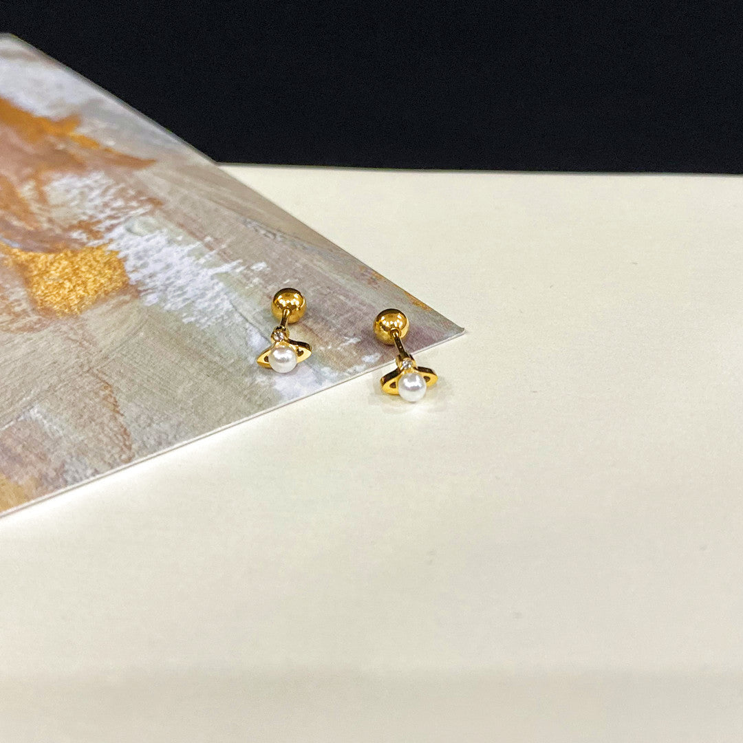 Wholesale Titanium Steel Non-fading Screw Mini Earrings ACC-ES-YZXW001