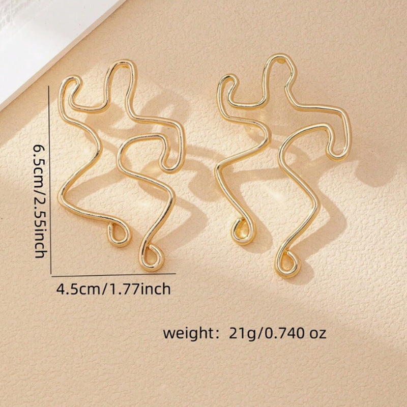 Wholesale  Funny Hollow Little People Earrings