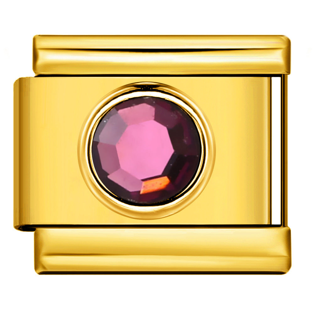 Wholesale  Italian Charm Bracelet 9mm DIY colorful heart circleCreative Stainless Steel Composable Bracelet