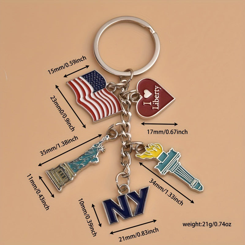 Wholesale  Independence Day Flag Keychain