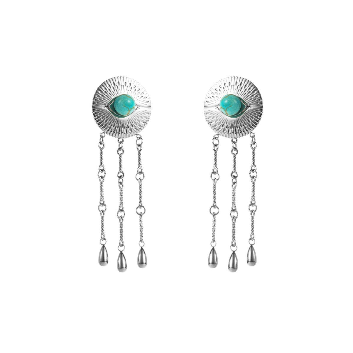 Wholesale Simple Style Versatile Tassel Earrings for Women  Turquoise Earrings for Women