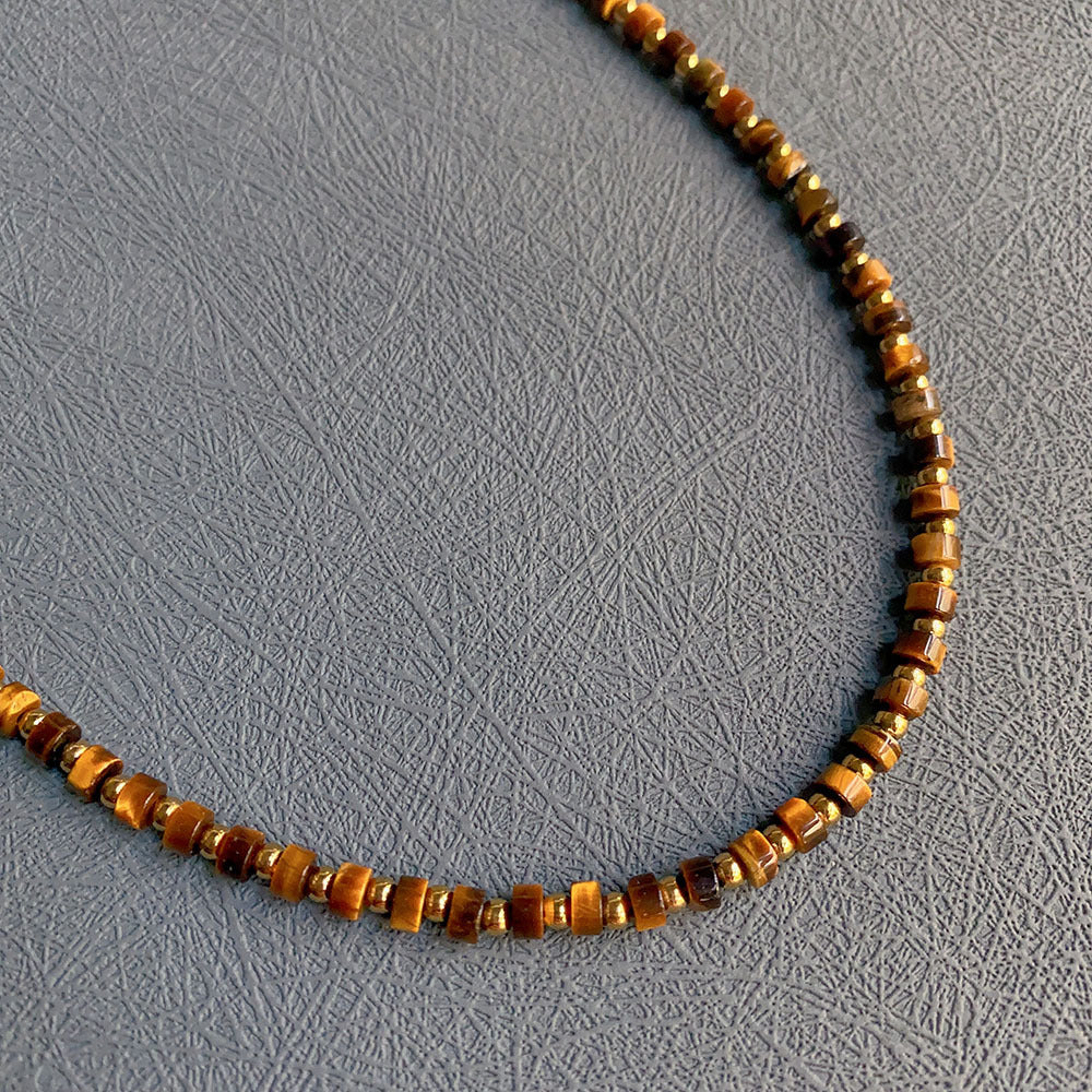 Wholesale Natural Stone Colored Necklace Clavicle Chain Handmade Beaded Multi-color Stacked Neck Necklace Choker Necklace ACC-NE-Yazhi002