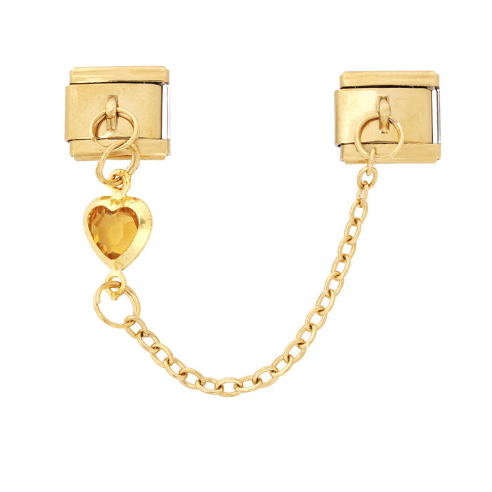 Wholesale Italian Charm Bracelet 9mm DIY heart-shaped  Creative Stainless Steel Composable Bracelet