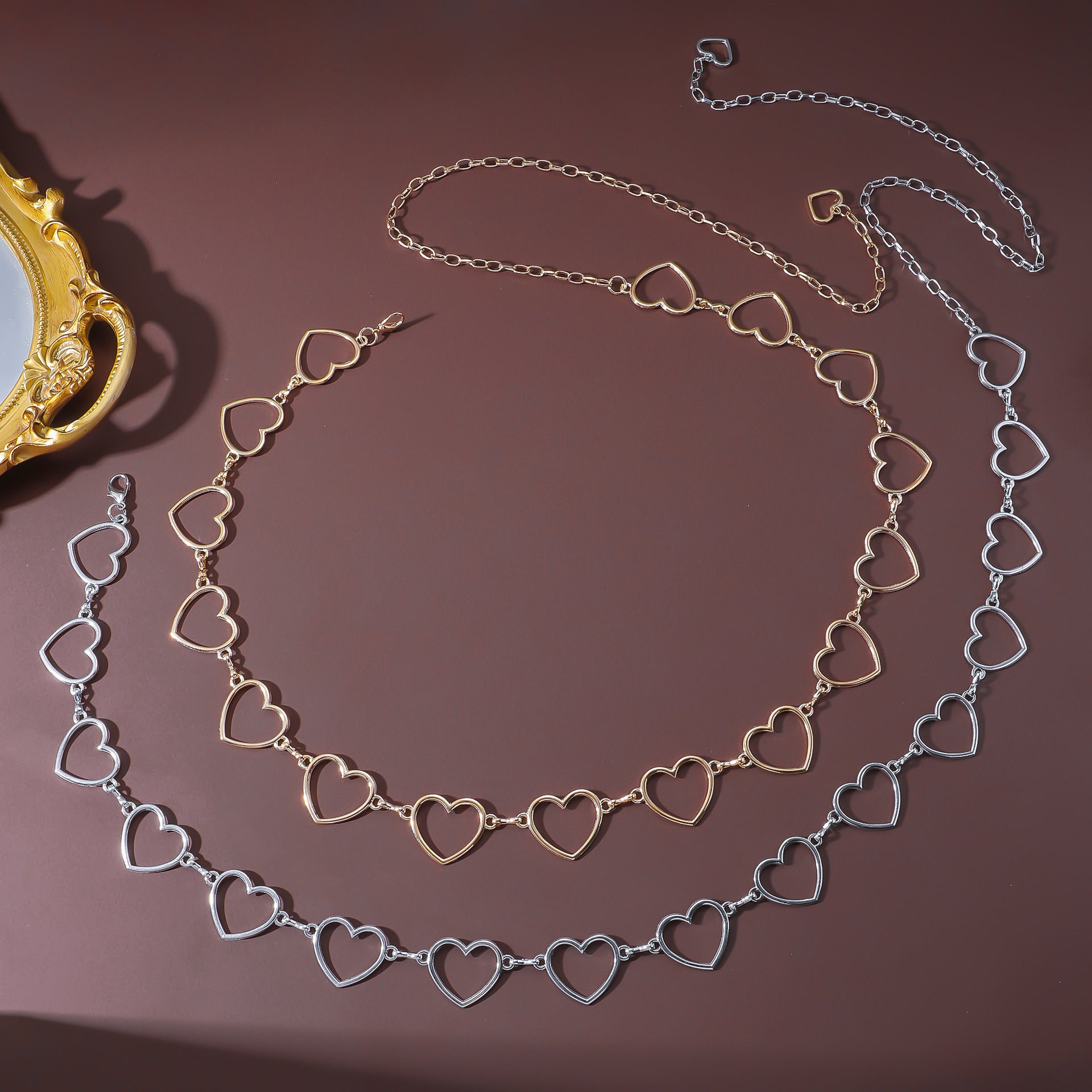 Wholesale Heart  Vintage Metal Hollow Body Jewelry