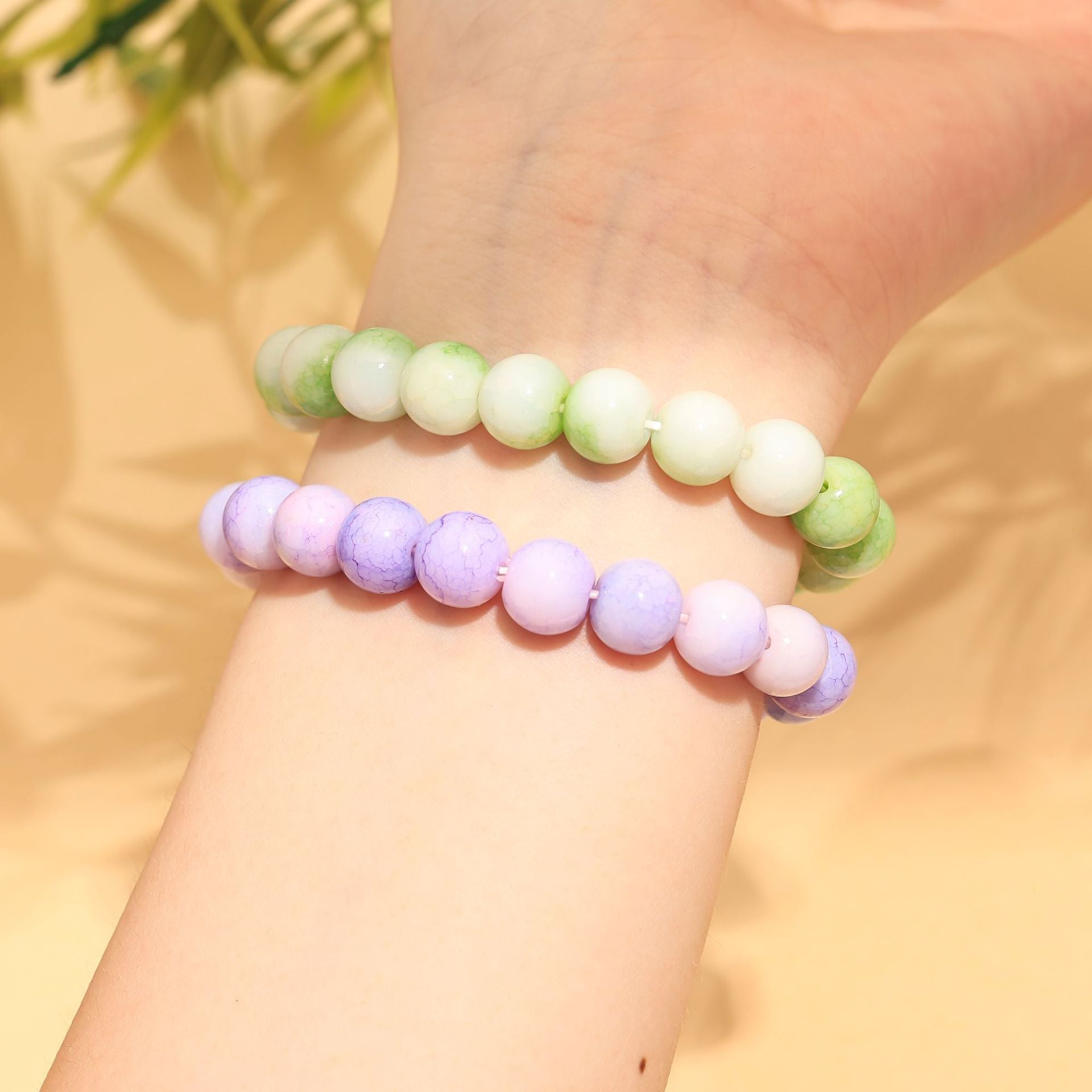 Wholesale  10mm Jade Broken Porcelain Beads Water Dye Ice Cracking Bracelet
