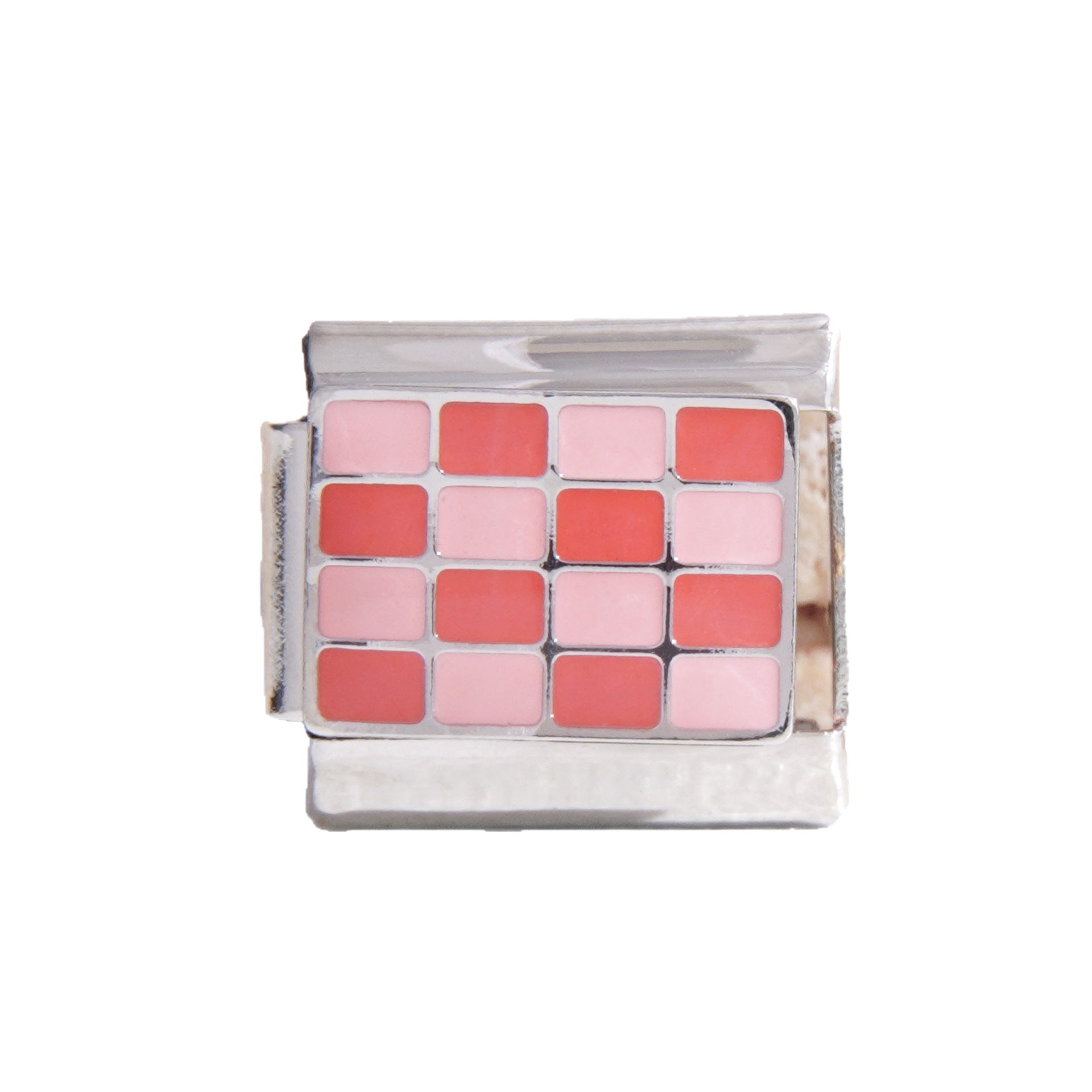 Wholesale Italian Charm Bracelet 9mm DIY Splicing Checkerboard Series Stainless Steel Composable Bracele