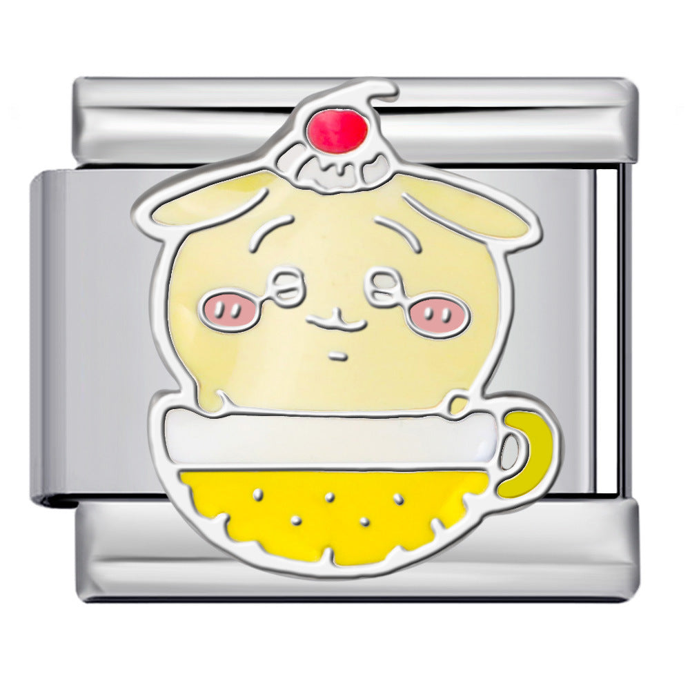 Wholesale Italian Charm Bracelet 9mm DIY Splicing Cute Cartoon Stainless Steel Composable Bracelet