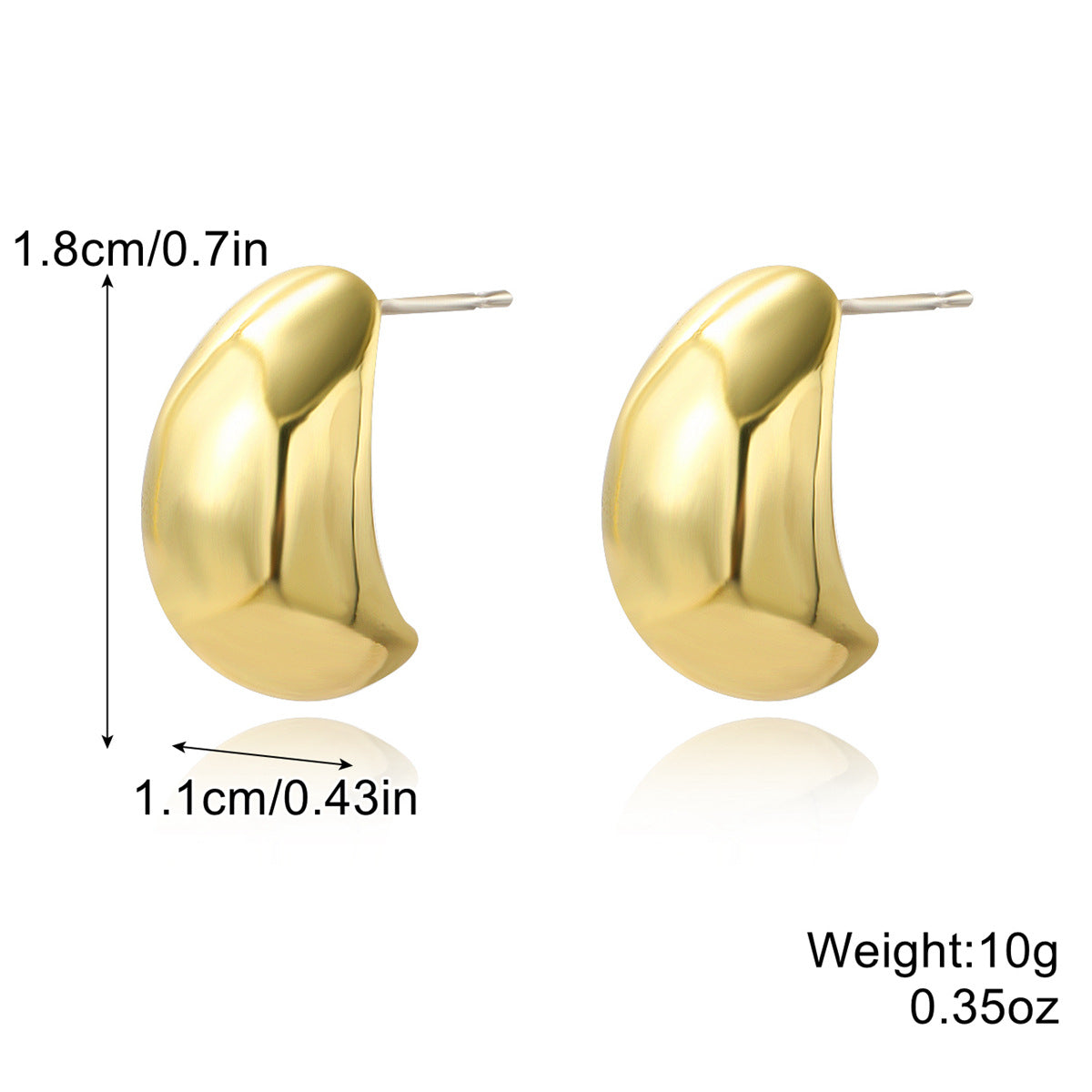 Wholesale Exaggerated Advanced Sense Metal Earrings Golden Retro Circle Water Drop Earrings