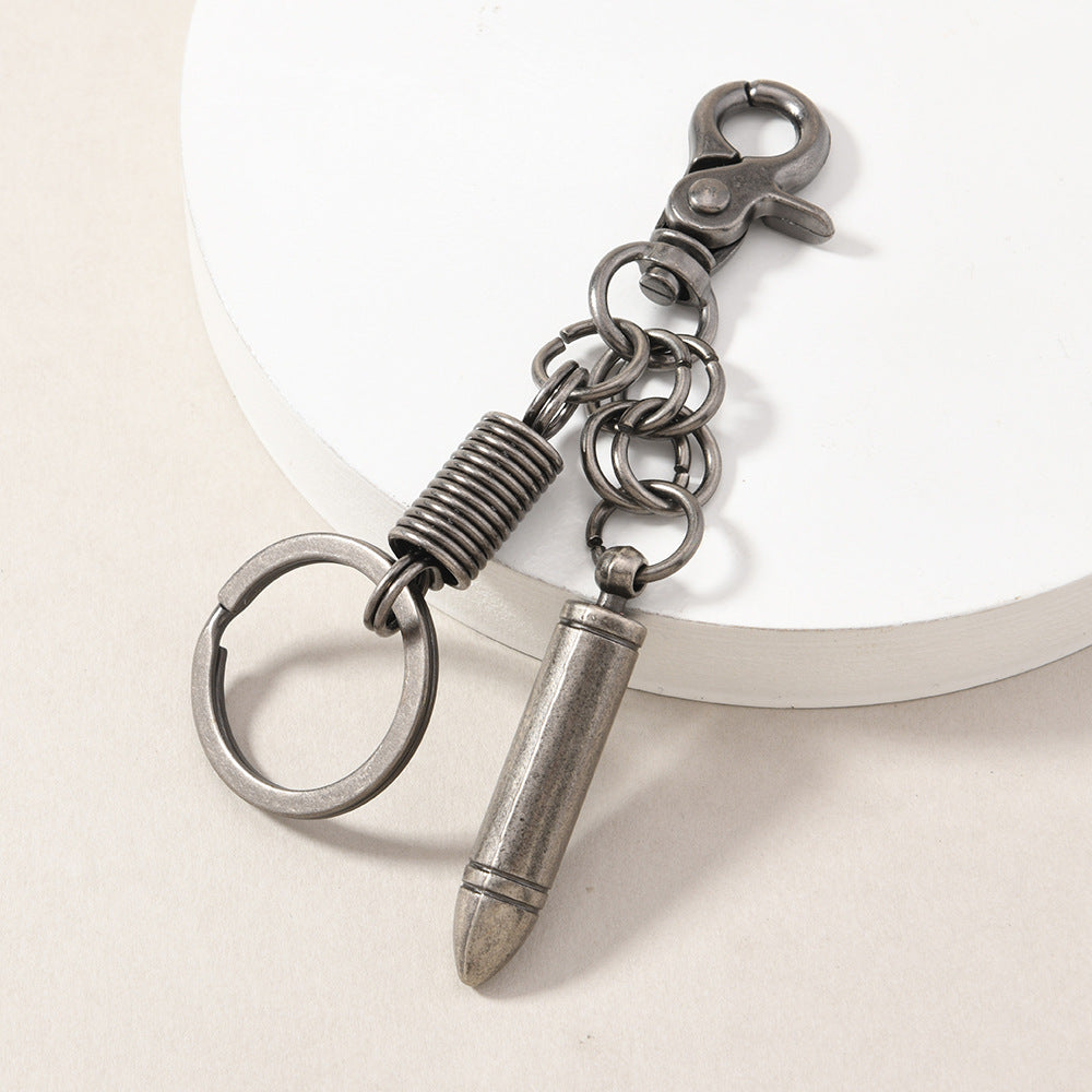 Wholesale  Alloy Ancient Silver Bullet Metal Keychain