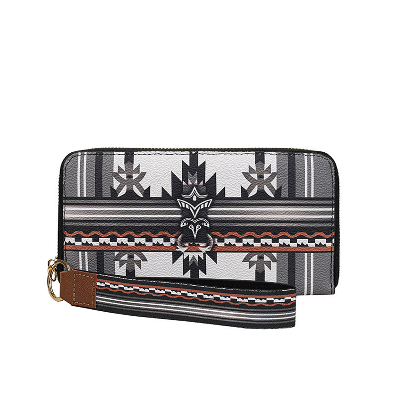 Wholesale PU Ethnic Style Large Capacity Zipper Wallet ACC-WT-Kuans013