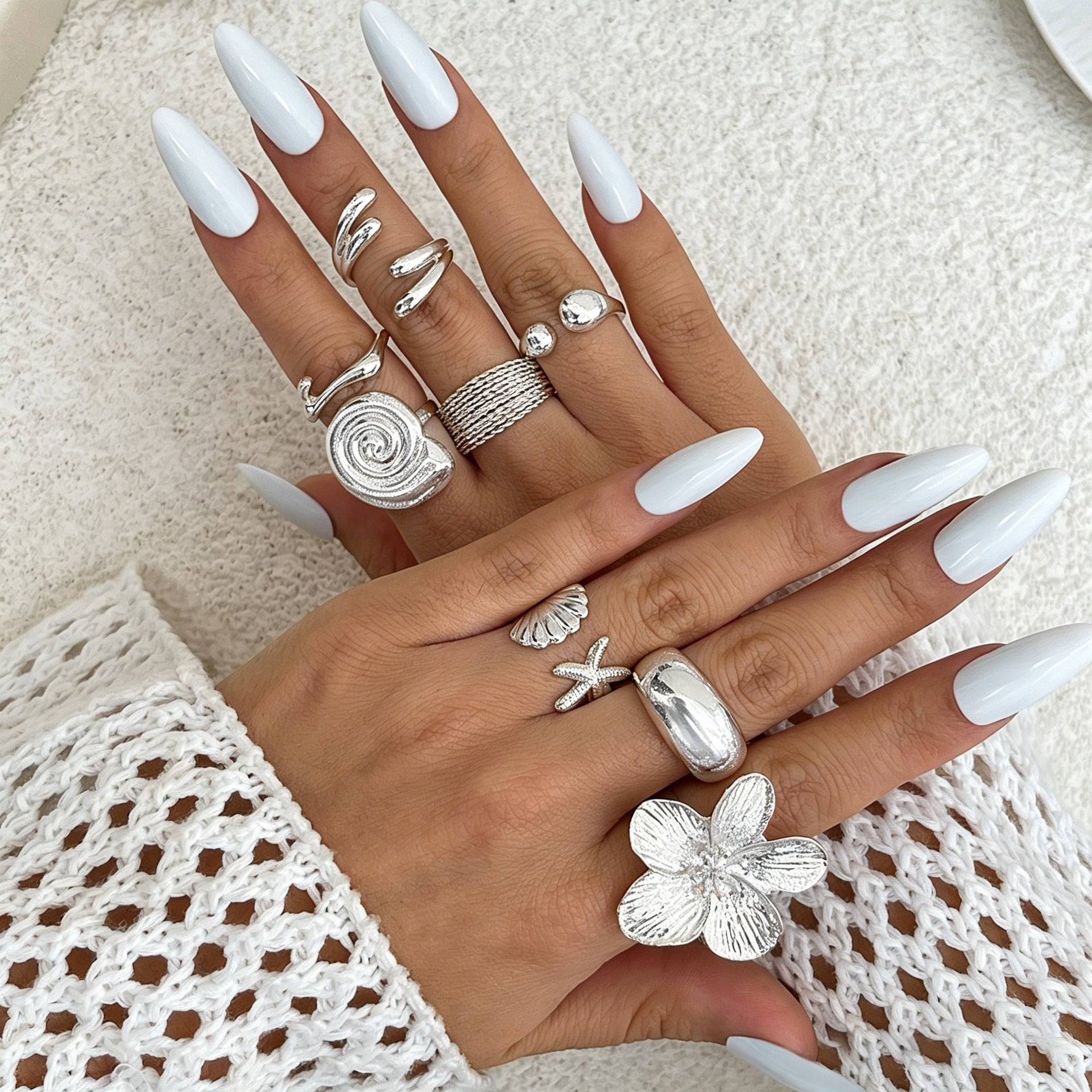 Wholesale Baroque Imitation Pearl Flower Ring - Trendy Accessory Gift for Resale