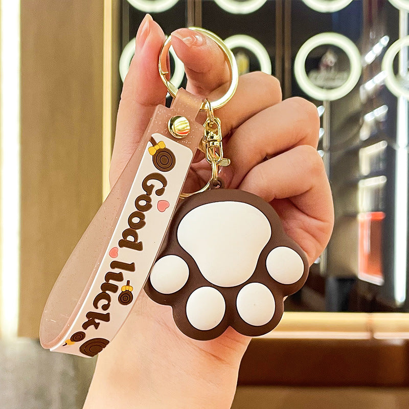 Wholesale Cartoon Cute Cat Claw PVC Soft Glue Keychains ACC-KC-XJY007